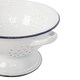 image 4 of Argon Tableware White Enamel Colander - 23.5cm - Blue