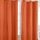 image 1 of Homescapes Cotton Plain Burnt Orange Ready Made Eyelet Curtain Pair - 137 x 228 cm Orange