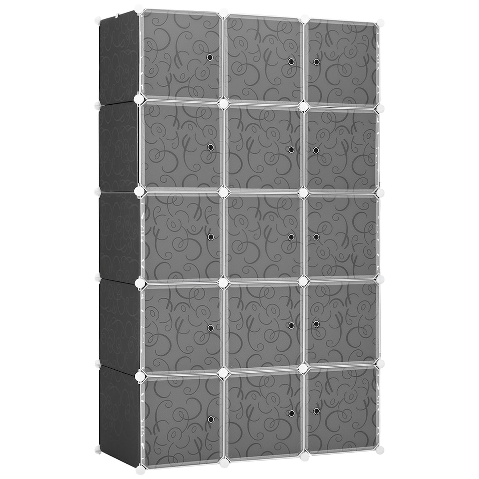 image 1 of HOMCOM Cube DIY Wardrobe Portable Interlocking Plastic Modular Closet Cabinet