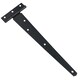 image 4 of 10in / 250mm Heavy Duty T Tee Hinges For Shed + Garden Gates Black Finish 4pc Black