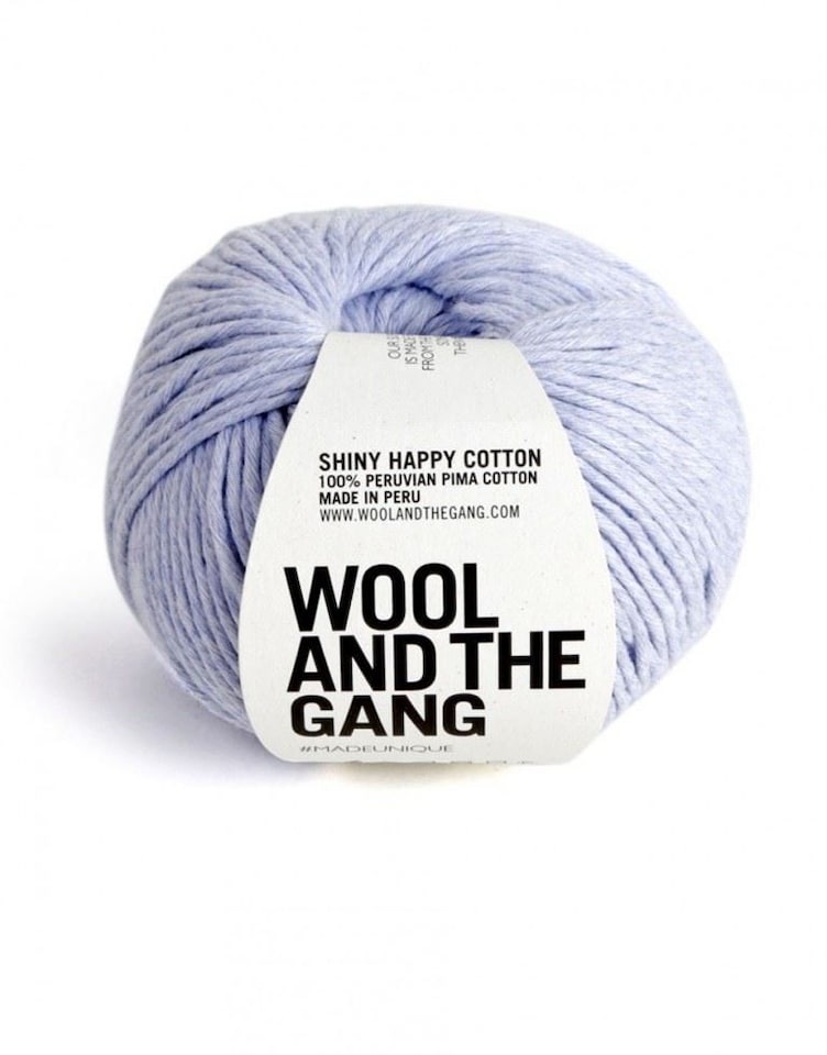 Wool and the Gang Purple Shiny Happy Cotton Aran Yarn For Crochet, Knitting - per 100 gram ball