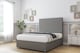 image 3 of Sloomy Manhattan Pewter Dumfries Divan Bed Base No Drawers With 54 Inch Floor Standing Headboard | Grey | Pewter | King | 1
