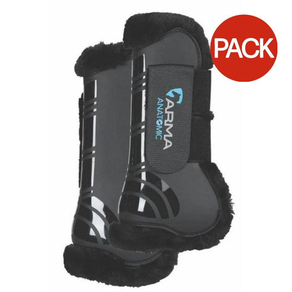 image 1 of ARMA SupaFleece Horse Tendon Boots (Pack of 2) - Black - Pony