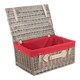 image 7 of 51cm Antique Wash Picnic Basket with Lining Black | Black | One Size