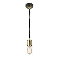 Douille 1 Light Ceiling Pendant Black, Brass, E27