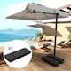 image 8 of Outsunny Parasol Weights Set of 2, Parasol Base Weights Bags, 25kg Fillable Sandbag Weights with Handles, Cantilever Umbrella Base Weights, Black