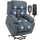 image 1 of HOMCOM Power Lift Recliner Chair with Massage, Linen Overstuffed Lift Chair for Elderly, Electric Recliner Armchair with Footrest, Remote Control and Side Pocket, for Living Room, Grey | Grey | Grey