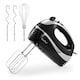 image 1 of VonShef 300W Black Hand Mixer Electric Whisk with 5 Speeds
