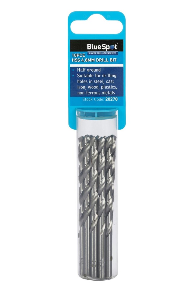 image 1 of Blue Spot Tools - 10PCE 4.8mm HSS Drill Set