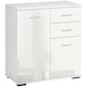 image 1 of HOMCOM Sideboard, Modern Storage Cabinet with 2 Drawers, 2 Doors and Adjustable Shelf, Kitchen Cabinet for Living Room, Dining Room, High Gloss White