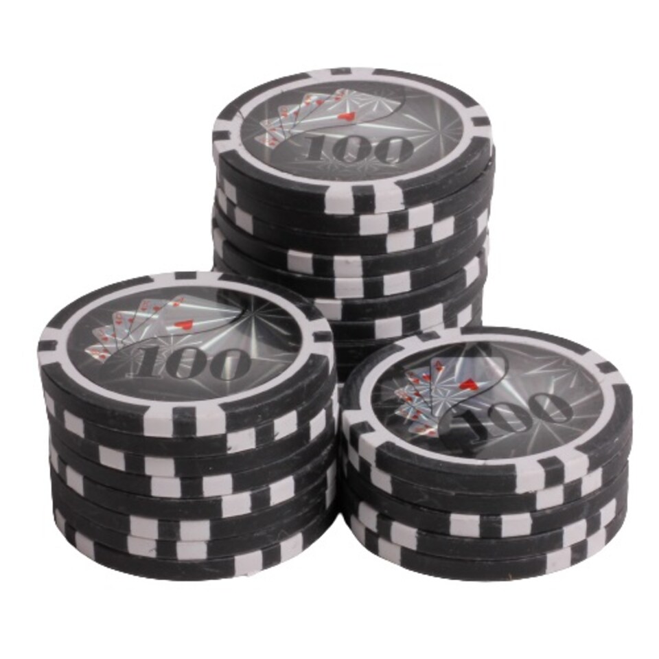 image 1 of Traditional 13.5G Poker Chips - Pack of 25 - Various Denominations | Purple