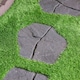 image 5 of Stepping Stones Rubber Path Walkway Stone Design - Grey - Pack of 2 | Grey | Grey | Pack of 2
