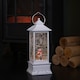 image 9 of 31cm Snowtime Christmas Water Spinner Antique Effect Lantern Snowman & Animals Scene  Dual Powered