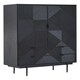 image 2 of Interiors by Premier Black Finish Wooden Cabinet Black