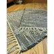 image 3 of Hush Hand Loomed Soft Rug in Muted Colours - Cotton - L75 x W120 cm - Dark Grey Grey