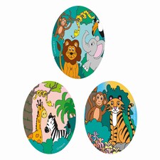 Pack of 12 Round Wild Animals Design Notebooks 8cm