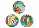 image 1 of Pack of 12 Round Wild Animals Design Notebooks 8cm