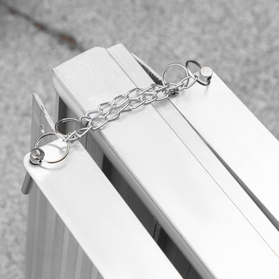 image 1 of HOMCOM Folding Aluminum Wheelchair Ramp Portable Assist Suitcase Access Aid Disabled 6ft