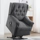image 9 of Barnsley Fabric Electric Dual Motor Rise Recliner Mobility Armchair (Charcoal)