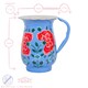 image 3 of BillyCan Hand-Painted Picnic Water Jug with 400ml Cups - 1.7L - Carbon Peony