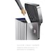 image 6 of Simplehuman 58L Recycling Rectangular Pedal Bin with Liner Pocket, Brushed Stainless Steel