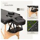 image 8 of Massage Table - 2-zones with wooden frame, bolsters, carry bag, head and armrests | Black | black | 1