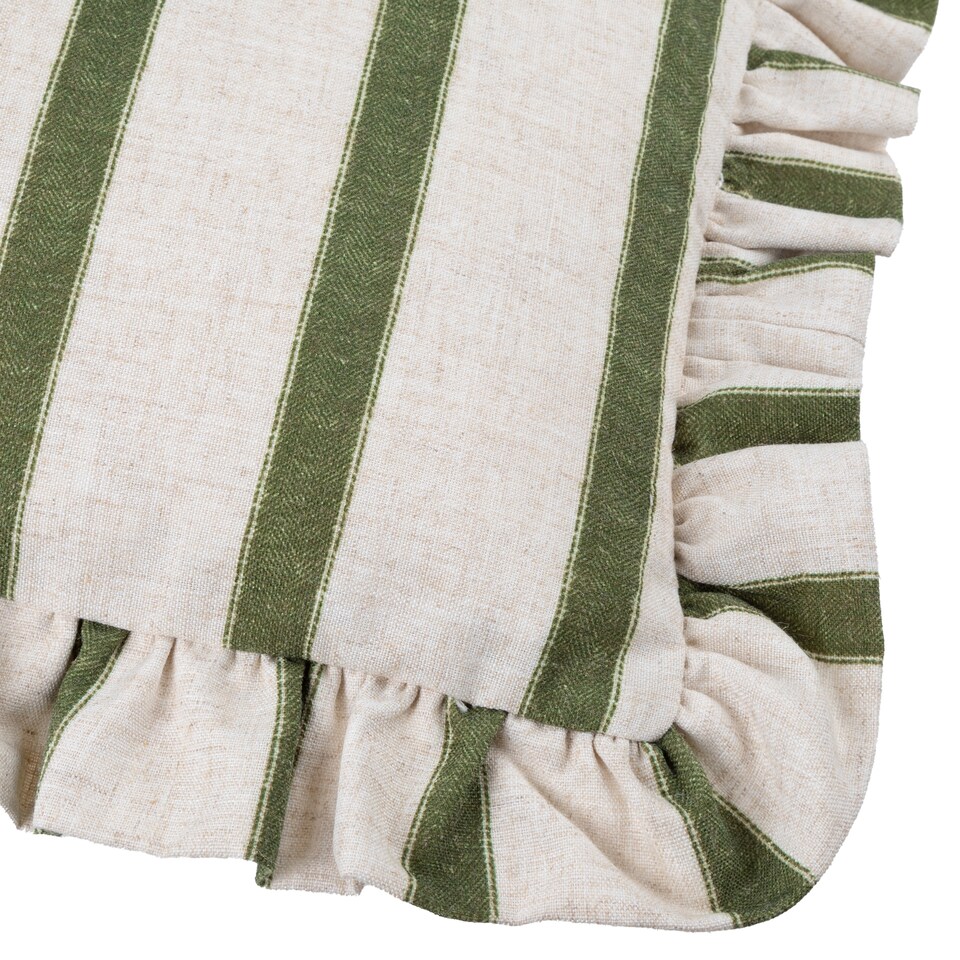 image 1 of Wylder Connie Striped Ruffle Cushion