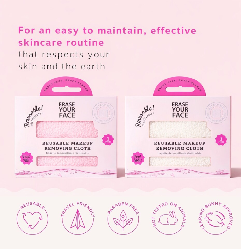 image 1 of Erase Your Face Reusable Makeup Removing Face Cloth