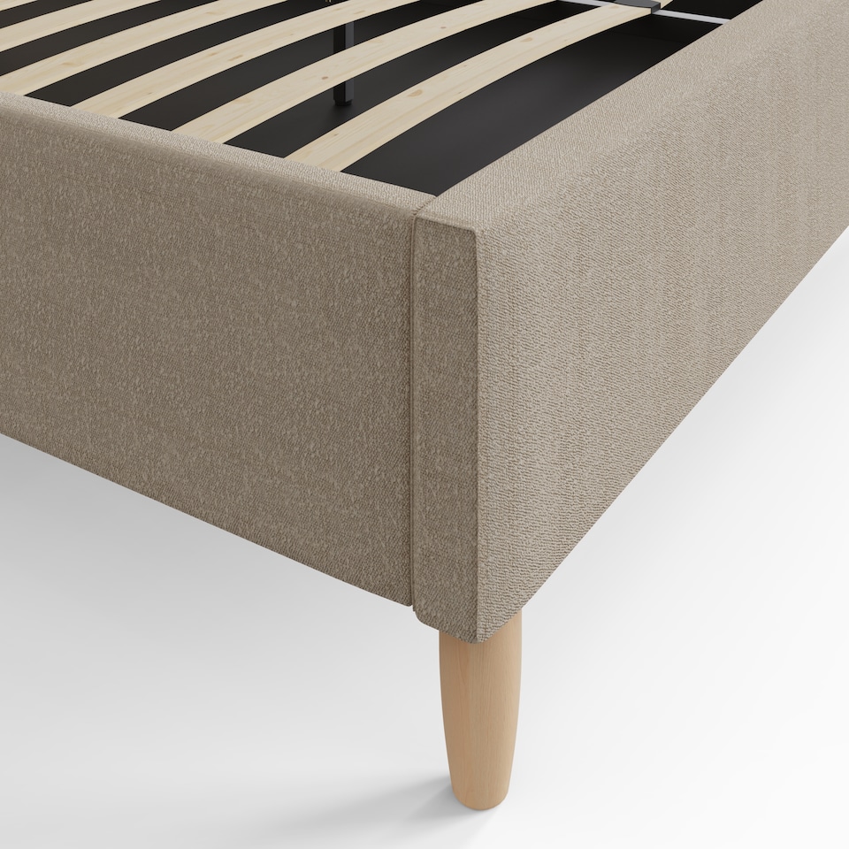 image 1 of Florence Boucle Ottoman Storage Bed King Natural Stone | Grey | Natural Stone