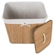 image 3 of Laundry Basket - washing hamper with lid, removable laundry bag, 2 handles | Brown | beige | 100 L | 1