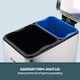 image 5 of Cooks Professional Slimline Dual Recycle Pedal Bin 50L - 2 Compartments & Soft Close Lid | Silver