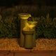 image 3 of Primrose Solar Green Pouring Cascading Water Feature with Lights 40cm