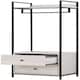 image 4 of Alva Open Wardrobe with 2 Drawers White | White Oak