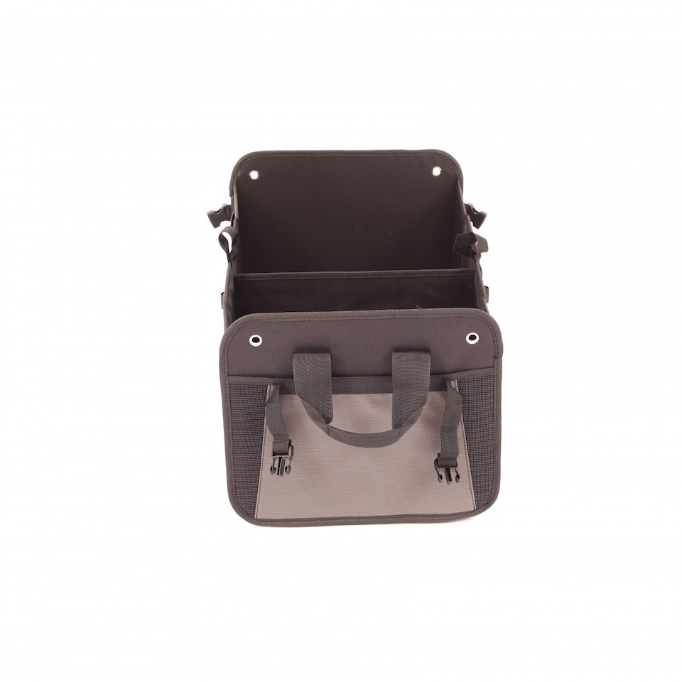 image 1 of Foldable Folding Car Boot Storage Organiser Tidy Bag Box | Grey