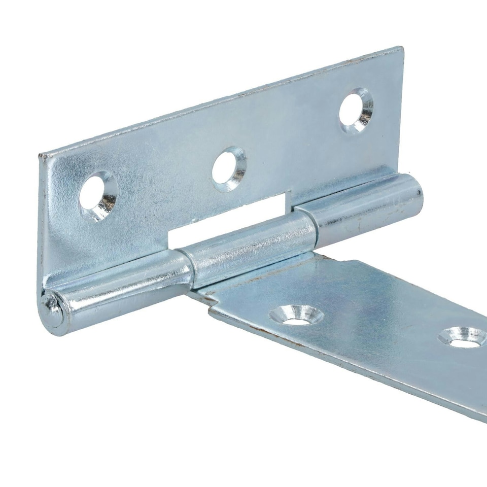 image 1 of 8in / 204mm Heavy Duty T Tee Hinges For Shed + Garden Gates Zinc Plated 8pc Silver