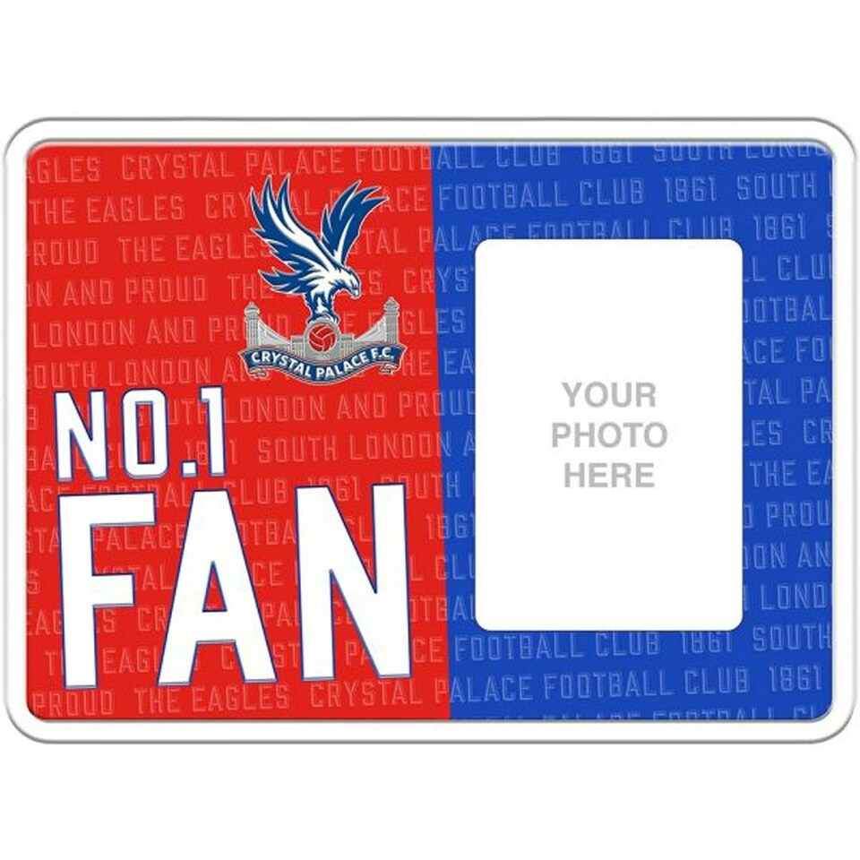 image 1 of Crystal Palace FC Metal Embossed Framed Plaque - Red/Blue - One Size