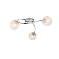 Jaymie 3-Light Chrome Semi-Flush Ceiling Light