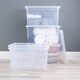 image 2 of Wham Crystal 5 x 60L Stackable Plastic Storage Boxes with Lids Clear | Clear