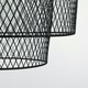 image 2 of ValueLights Retro Steampunk Matt Black Mesh Design 2 Tier Ceiling Pendant Light Shade
