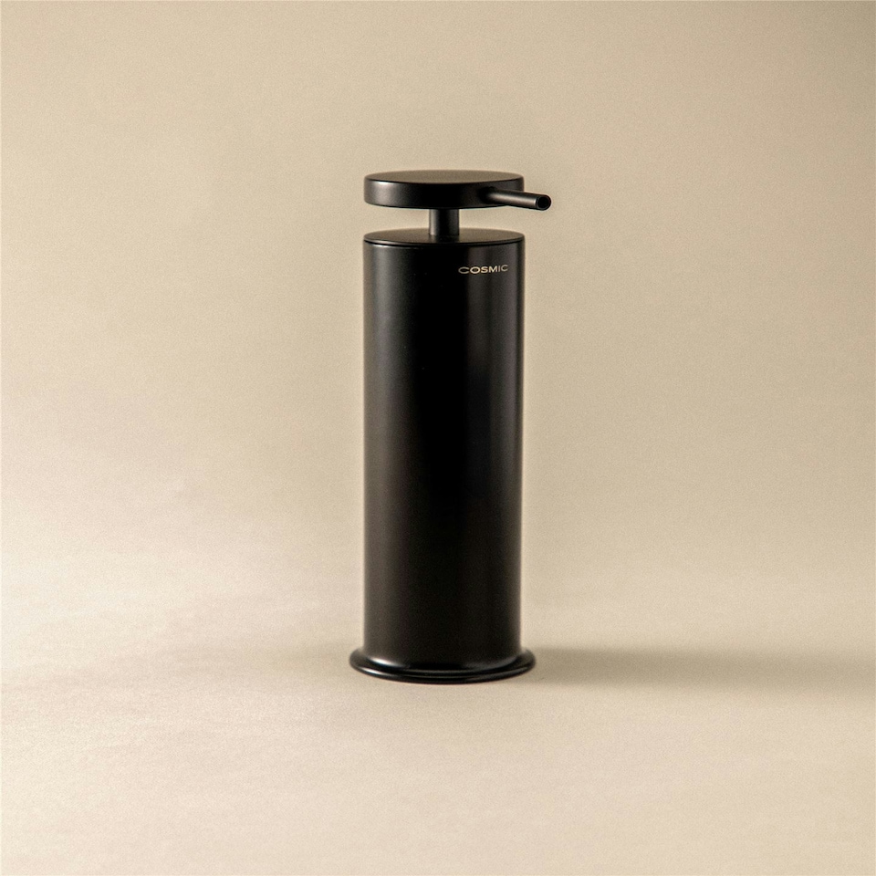 image 1 of Cosmic Soap Dispenser with Durable Stainless Steel for Bathroom, Black - 185ml