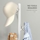 image 7 of HOMCOM Coat Rack Bamboo Coat Stand with 8 Hooks for Handbags, White