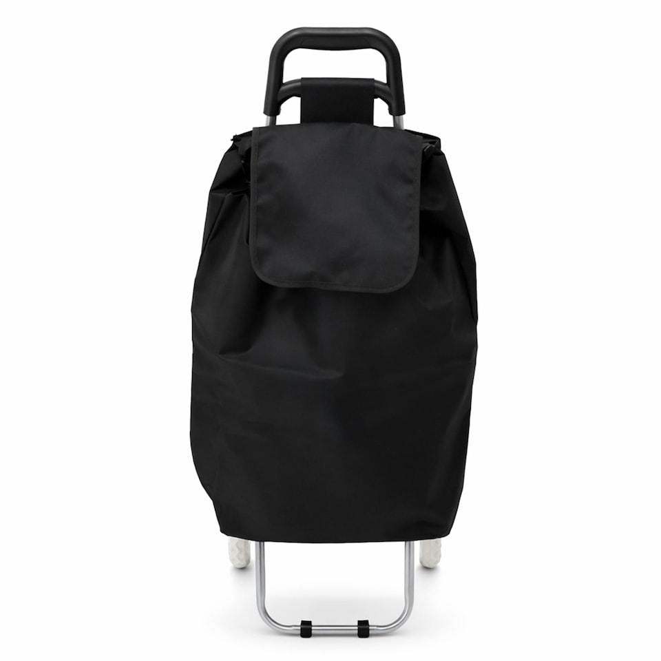 image 1 of 2 Wheel Folding Shopping Trolley Bag Cart Market Laundry | Black