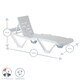 image 4 of Resol Master 5 Position Sun Lounger & Side Table Set - White | White | White