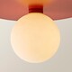 image 5 of ValueLights Darla Rust Frosted Globe Bathroom Flush Ceiling Light | Orange