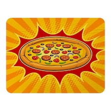 Round pizza pop art retro (Blanket)