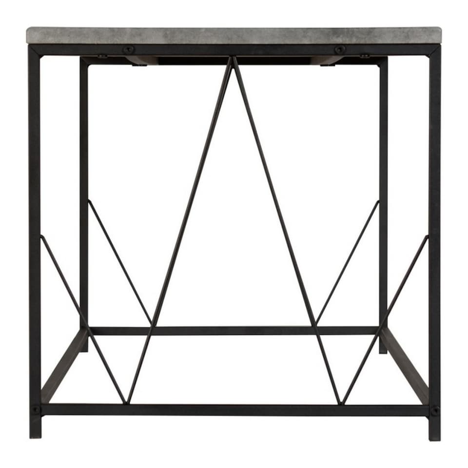 image 1 of Athens Rectangular Coffee Table - L45 x W100 x H45 cm - Concrete Effect - Black | Black