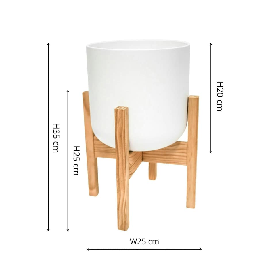 image 1 of Lisbon Pot & Stand Black