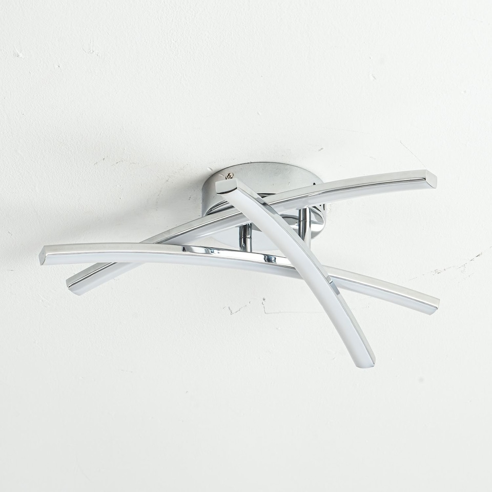 image 1 of Yardley - Polished Chrome LED Flush Ceiling Light | Chrome | 1