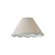 image 1 of ValueLights Florie Natural Large Taper Lamp Shade Scallop Green Trim | Green