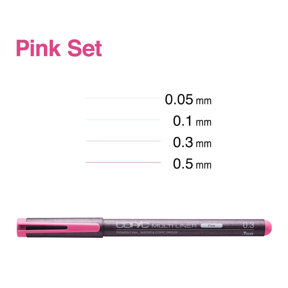 image 1 of Copic Multiliner, Pinkish White, Set of 4